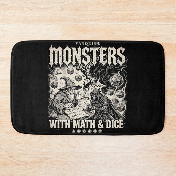 Item preview, Vanquish Monsters With Math And Dice Tabletop Art Funny TTRPG Meme designed and sold by Yellowriversss.
