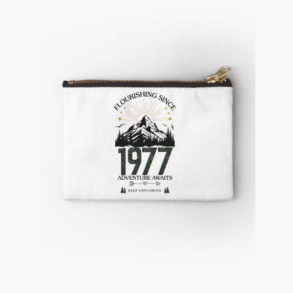 Item preview, 1977 Flourishing Since Mountain Adventure Birthday Design designed and sold by FlareCraftStudio.