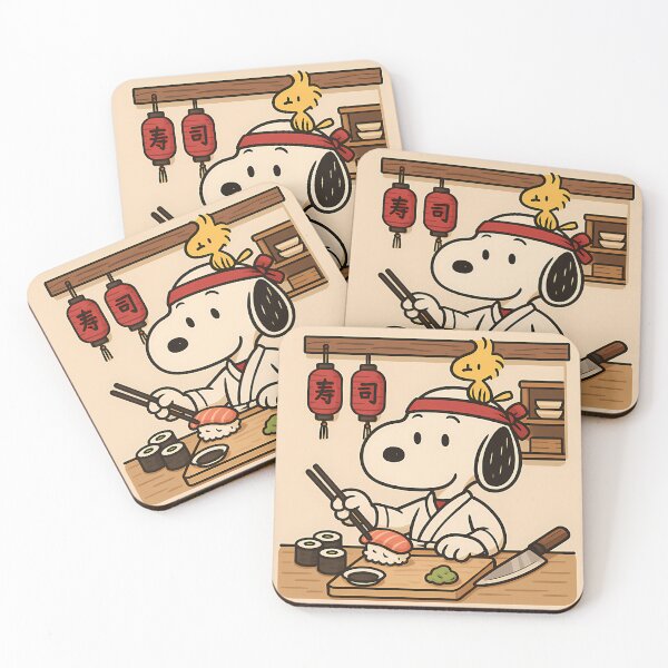 Item preview, Snoopy Sushi Chef  Cute Japanese designed and sold by Hi5art.