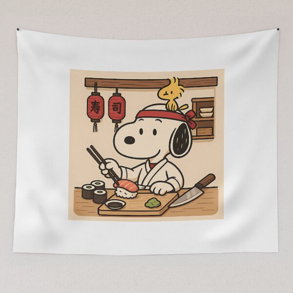 Item preview, Snoopy Sushi Chef  Cute Japanese designed and sold by Hi5art.