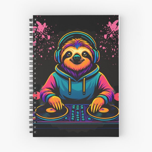 Item preview, Colorful Vinyl Female DJ Sloth Music Lover Funny Animal Turntable designed and sold by Genius Geek.
