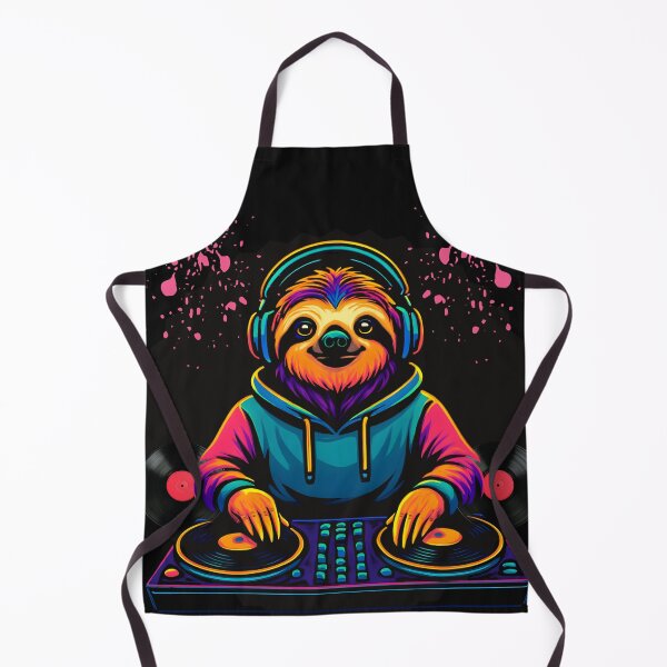 Item preview, Colorful Vinyl Female DJ Sloth Music Lover Funny Animal Turntable designed and sold by Genius Geek.