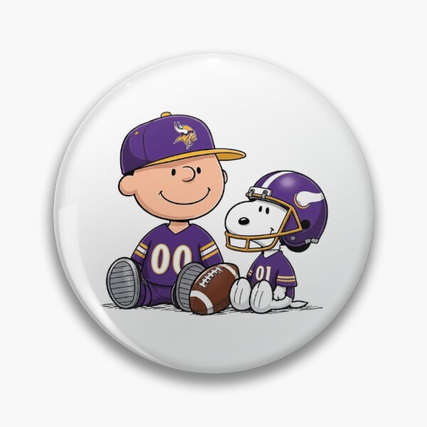 Item preview, Snoopy And Charlie Brown Minnesota Vikings Football Fan designed and sold by DamianRoy88.
