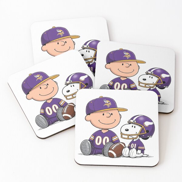 Item preview, Snoopy And Charlie Brown Minnesota Vikings Football Fan designed and sold by DamianRoy88.