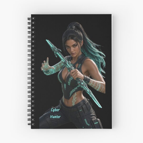 Item preview, Cyber Hunter Queen - Neon Mint Anime Warrior Girl designed and sold by EvolutionMerch.