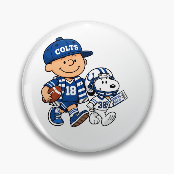 Item preview, Coltsnfl Fan Charlie Brown & Snoopy Game Day designed and sold by BoldHeartArt.
