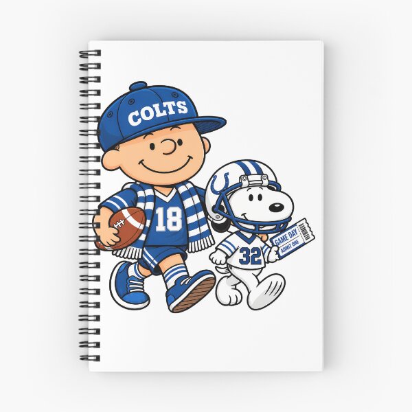 Item preview, Coltsnfl Fan Charlie Brown & Snoopy Game Day designed and sold by BoldHeartArt.