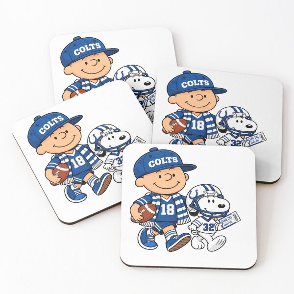 Item preview, Coltsnfl Fan Charlie Brown & Snoopy Game Day designed and sold by BoldHeartArt.