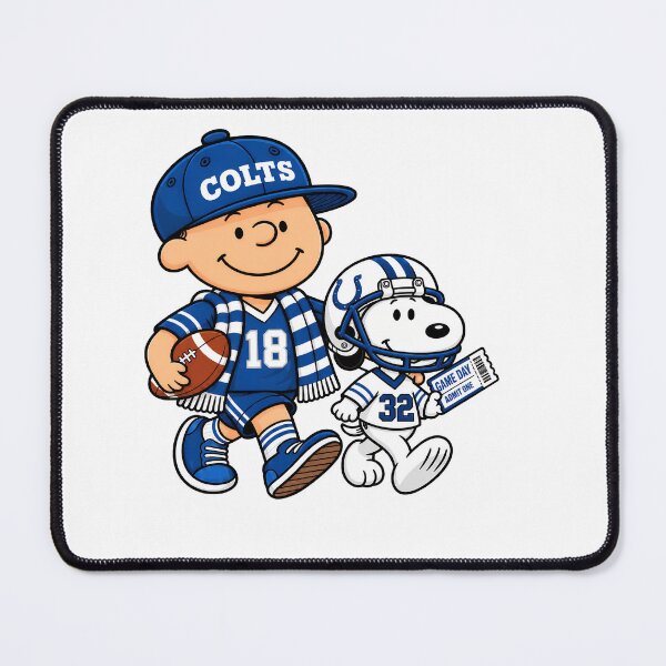Item preview, Coltsnfl Fan Charlie Brown & Snoopy Game Day designed and sold by BoldHeartArt.