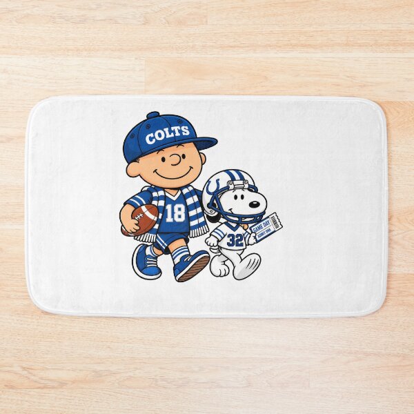Item preview, Coltsnfl Fan Charlie Brown & Snoopy Game Day designed and sold by BoldHeartArt.