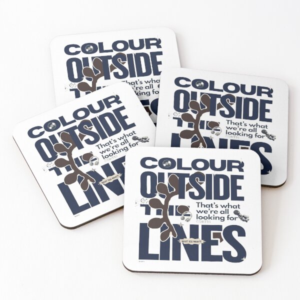 Item preview, Colour Outside The Lines Typographic Tee designed and sold by Slomski90.
