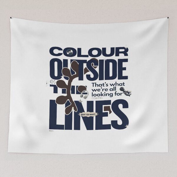 Item preview, Colour Outside The Lines Typographic Tee designed and sold by Slomski90.