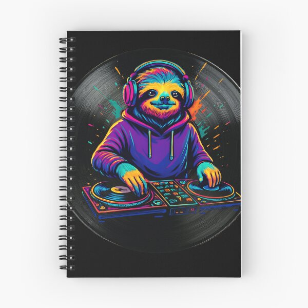 Item preview, Colorful Vinyl DJ Sloth Music Lover Funny Animal Turntable designed and sold by Genius Geek.