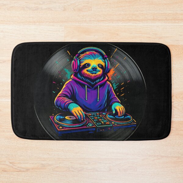 Item preview, Colorful Vinyl DJ Sloth Music Lover Funny Animal Turntable designed and sold by Genius Geek.