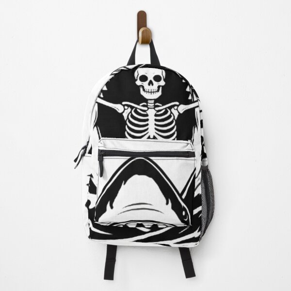 Item preview, Skeleton Giving Thumbs Up Inside Shark designed and sold by Linework Studio.