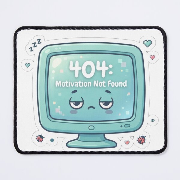 Item preview, 404 Motivation Not Found Funny Programmer Developer Cute designed and sold by KreatoLab.