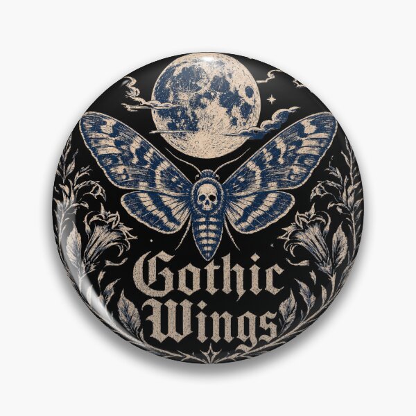 Item preview, Gothic Wings - Death's-Head Hawkmoth & Full Moon Illustration designed and sold by Modern Antique Atelier .