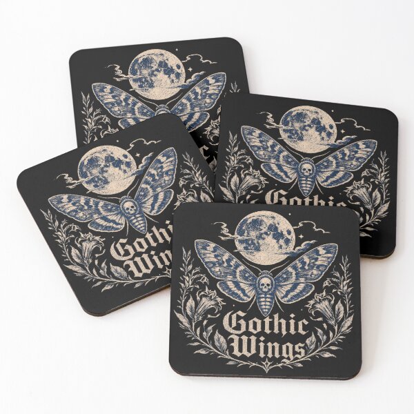 Item preview, Gothic Wings - Death's-Head Hawkmoth & Full Moon Illustration designed and sold by Modern Antique Atelier .