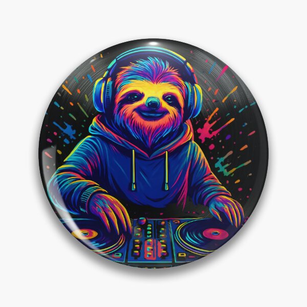 Item preview, Colorful Vinyl DJ Sloth Music Lover Funny Animal Turntable designed and sold by Genius Geek.