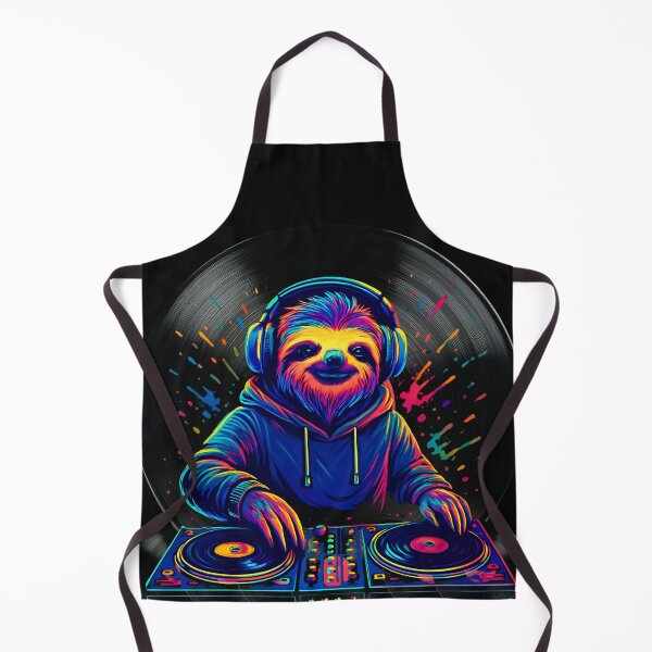 Item preview, Colorful Vinyl DJ Sloth Music Lover Funny Animal Turntable designed and sold by Genius Geek.