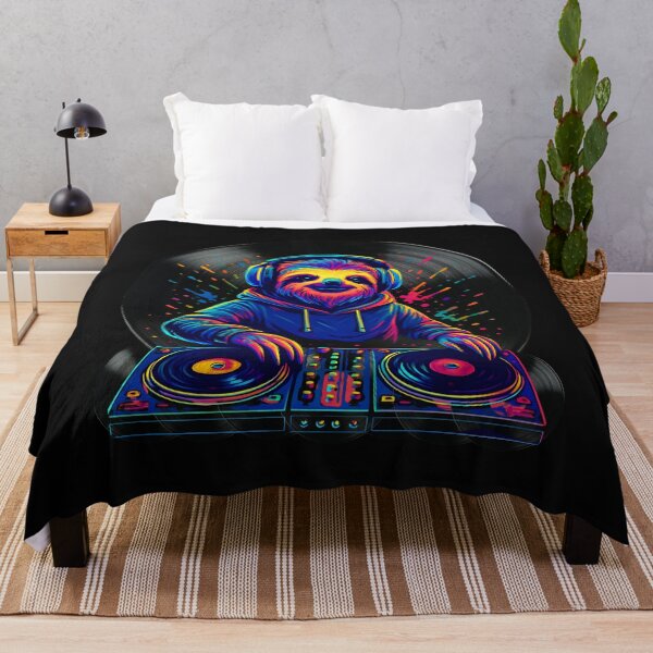 Item preview, Colorful Vinyl DJ Sloth Music Lover Funny Animal Turntable designed and sold by Genius Geek.