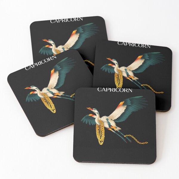Item preview, Capricorn Heron with Gold Chains zodiac designed and sold by KatieThomShop.