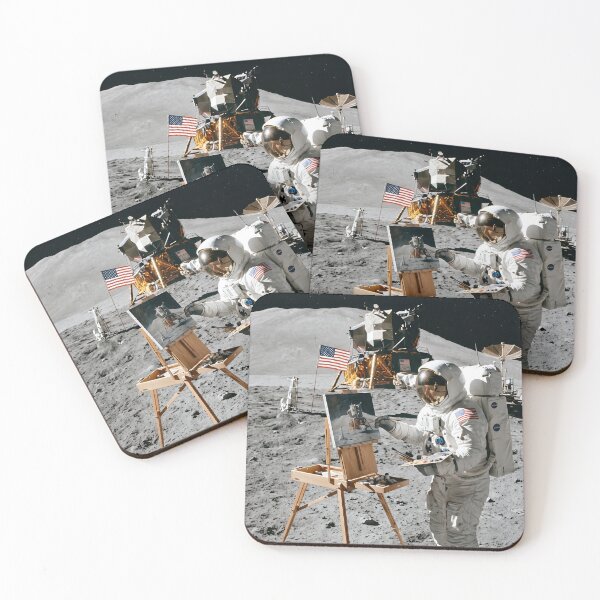 Item preview, NASA astronaut makes painting of lunar lander designed and sold by WiseBow.