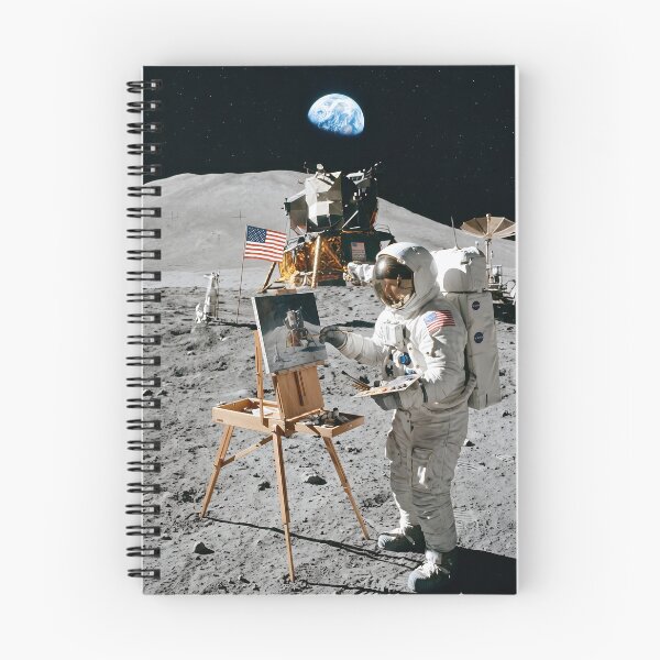 Item preview, NASA astronaut makes painting of lunar lander designed and sold by WiseBow.