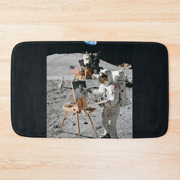 Item preview, NASA astronaut makes painting of lunar lander designed and sold by WiseBow.
