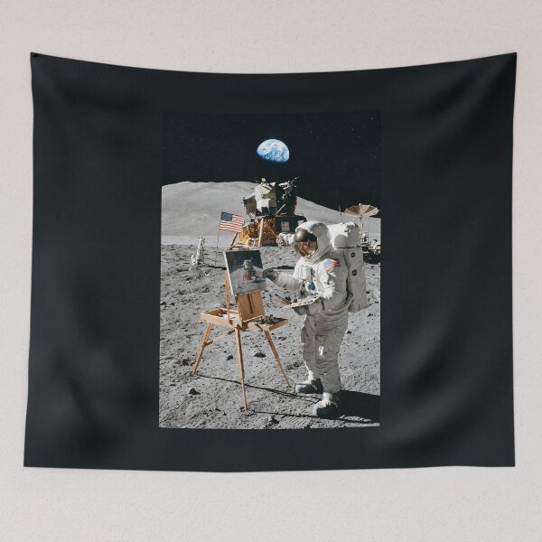 Item preview, NASA astronaut makes painting of lunar lander designed and sold by WiseBow.