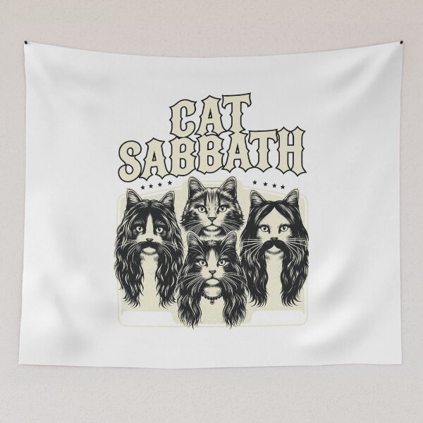 Item preview, Cat Sabbath Band Parody Feline Rock  designed and sold by DIEGOREGOPI.
