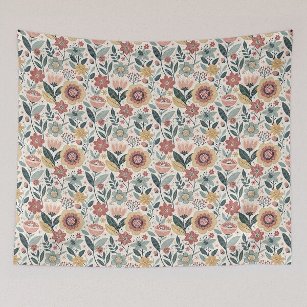 Item preview, Birthday Folk Flowers | Scandinavian Nordic Design designed and sold by Shuga-Design.