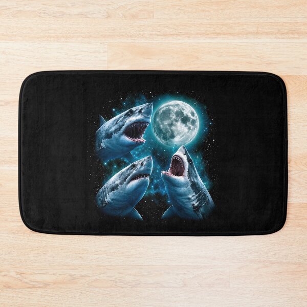 Item preview, Three Shark Moon Howling At The Moon Vintage 90s designed and sold by dexlawpie.