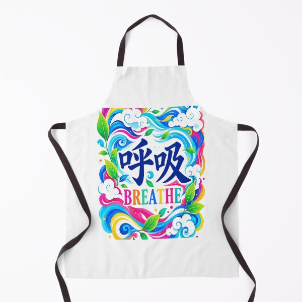Item preview, Breathe Kanji Japanese Wave Art – 呼吸 Mindfulness Design | Colorful Pop Edition designed and sold by Miyabi Tonaegoto Art.