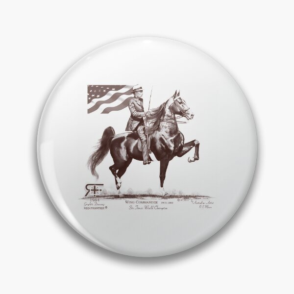Item preview, Red Frontier Wing Commander American Saddlebred Flag Drawing designed and sold by rykerres.