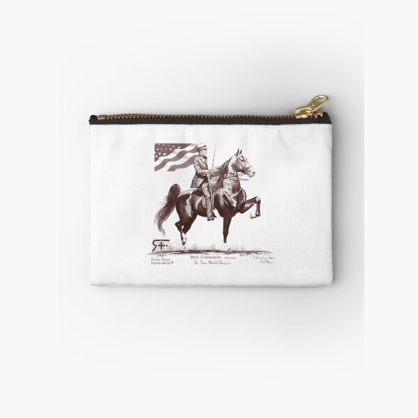 Item preview, Red Frontier Wing Commander American Saddlebred Flag Drawing designed and sold by rykerres.