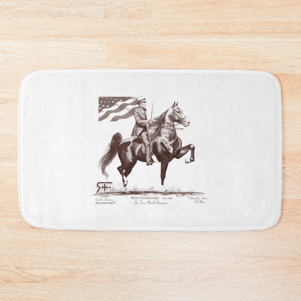 Item preview, Red Frontier Wing Commander American Saddlebred Flag Drawing designed and sold by rykerres.