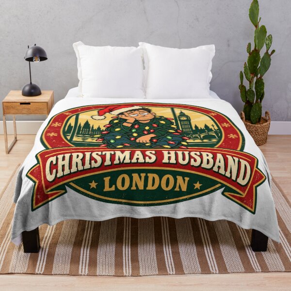 Artikelvorschau, Weihnachtsshirt für Londoner Ehemänner – Lustiges Retro-Weihnachtsabzeichen-Design entworfen und verkauft von Globalcitytees.