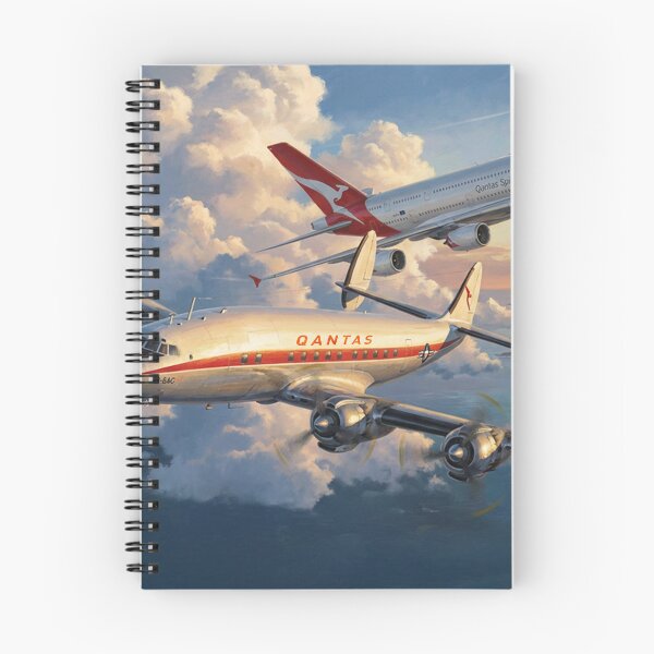 Item preview, Qantas Constellation And Modern Jet Illustration designed and sold by Airpower Art.