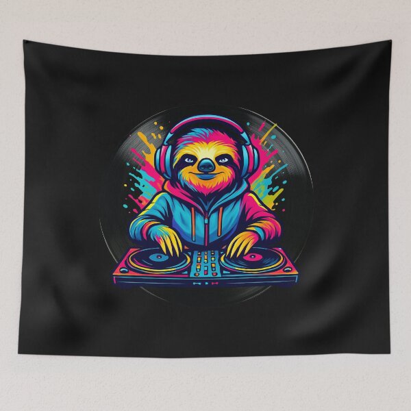 Item preview, DJ Sloth Music Lover Funny Animal Turntable designed and sold by Genius Geek.