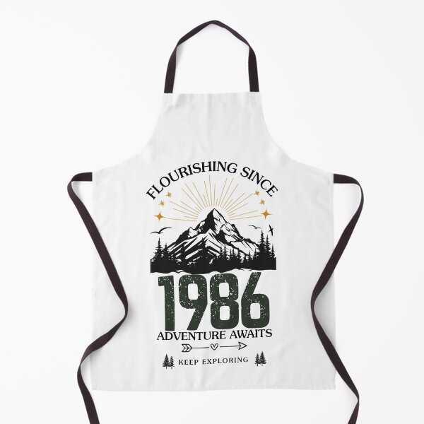 Item preview, 1986 Flourishing Since Mountain Adventure Birthday Design designed and sold by FlareCraftStudio.