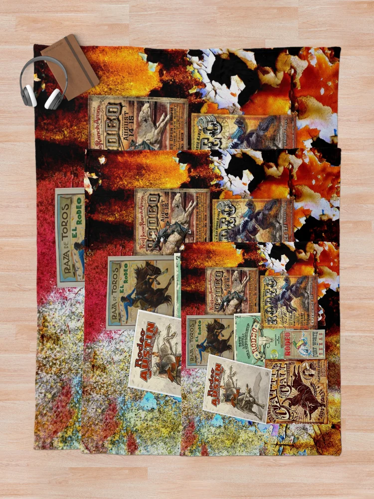 Thumbnail 5 of 6, Throw Blanket, RODEO USA, RODEO, RODEO RIDERS, ROUGH STOCK RIDERS designed and sold by Barbara Jean Photo Art And Design.