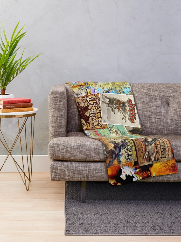 Thumbnail 2 of 6, Throw Blanket, RODEO USA, RODEO, RODEO RIDERS, ROUGH STOCK RIDERS designed and sold by Barbara Jean Photo Art And Design.
