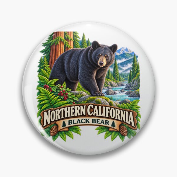 Item preview, Northern California, Black Bear, Redwood Wilderness designed and sold by Myra365Art.