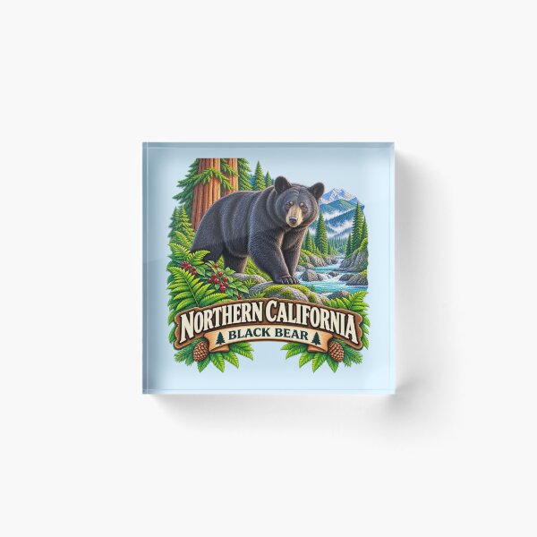 Item preview, Northern California, Black Bear, Redwood Wilderness designed and sold by Myra365Art.