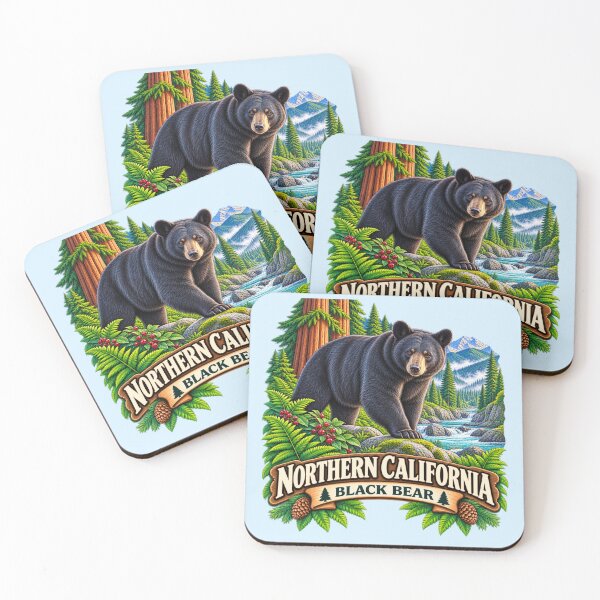 Item preview, Northern California, Black Bear, Redwood Wilderness designed and sold by Myra365Art.