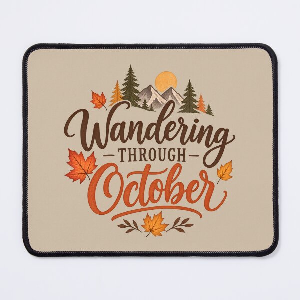 Item preview, Wandering Through October – Cozy Autumn Mountain Adventure designed and sold by blankTeeShirt.