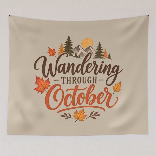 Item preview, Wandering Through October – Cozy Autumn Mountain Adventure designed and sold by blankTeeShirt.