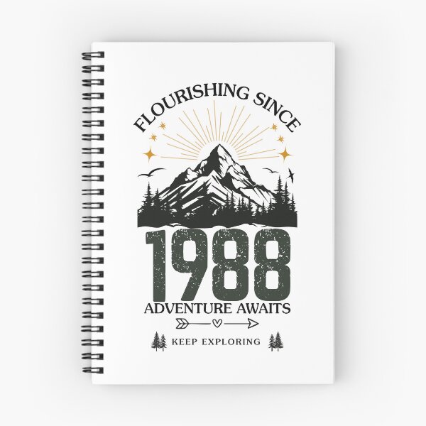 Item preview, 1988 Flourishing Since Mountain Adventure Birthday Design designed and sold by FlareCraftStudio.