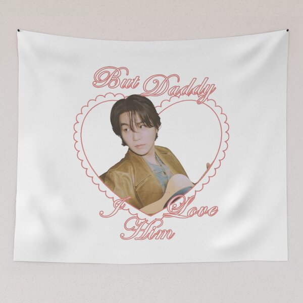 Item preview, BTS Suga Yoongi "But Daddy I Love Him" Pink Heart Aesthetic designed and sold by Mooncreates7.